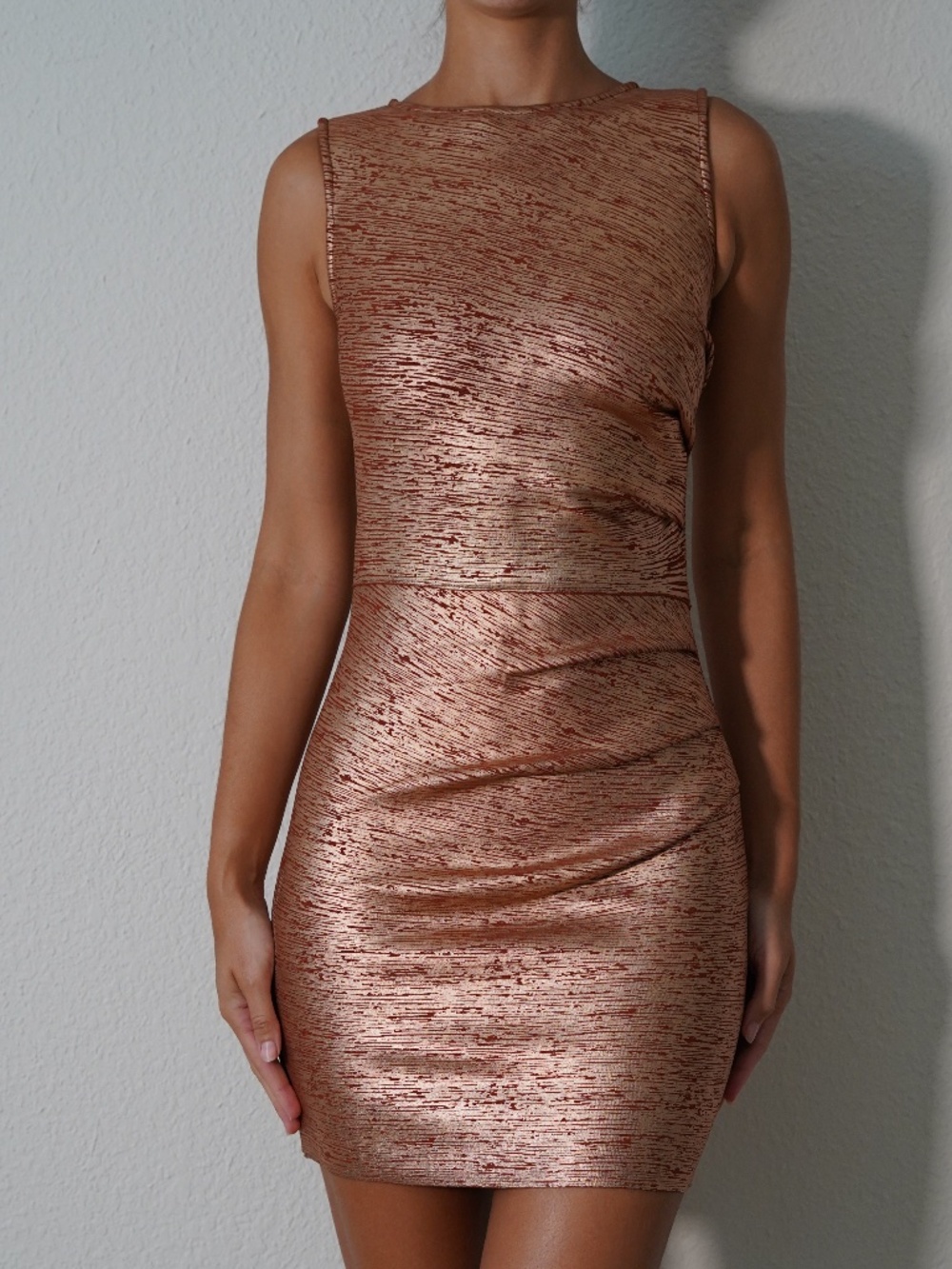 Elliatt Rhian Fitted Mini Dress in Orange
